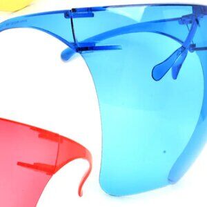 blue face shield